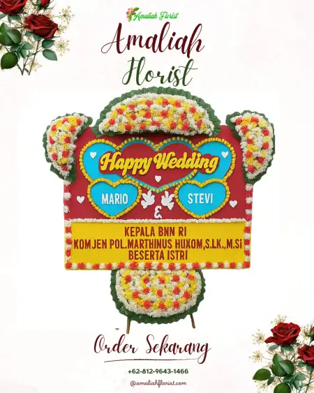 Papan Bunga Pernikahan Balesono